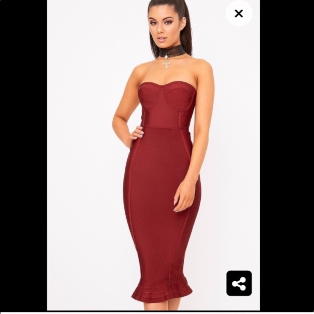 Red bandage dress